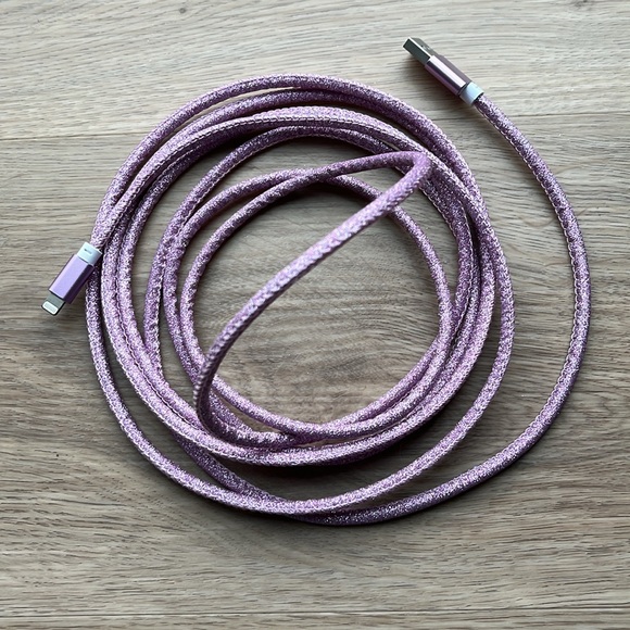 Sarina 10ft Pink/Purple USB Charging Cable IPhone Charger - Picture 7 of 11